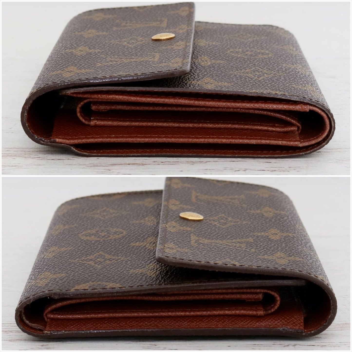 Louis Vuitton Porte Tresor Monogram Wallet & Card Holder Brown Leather –  brandedmoda