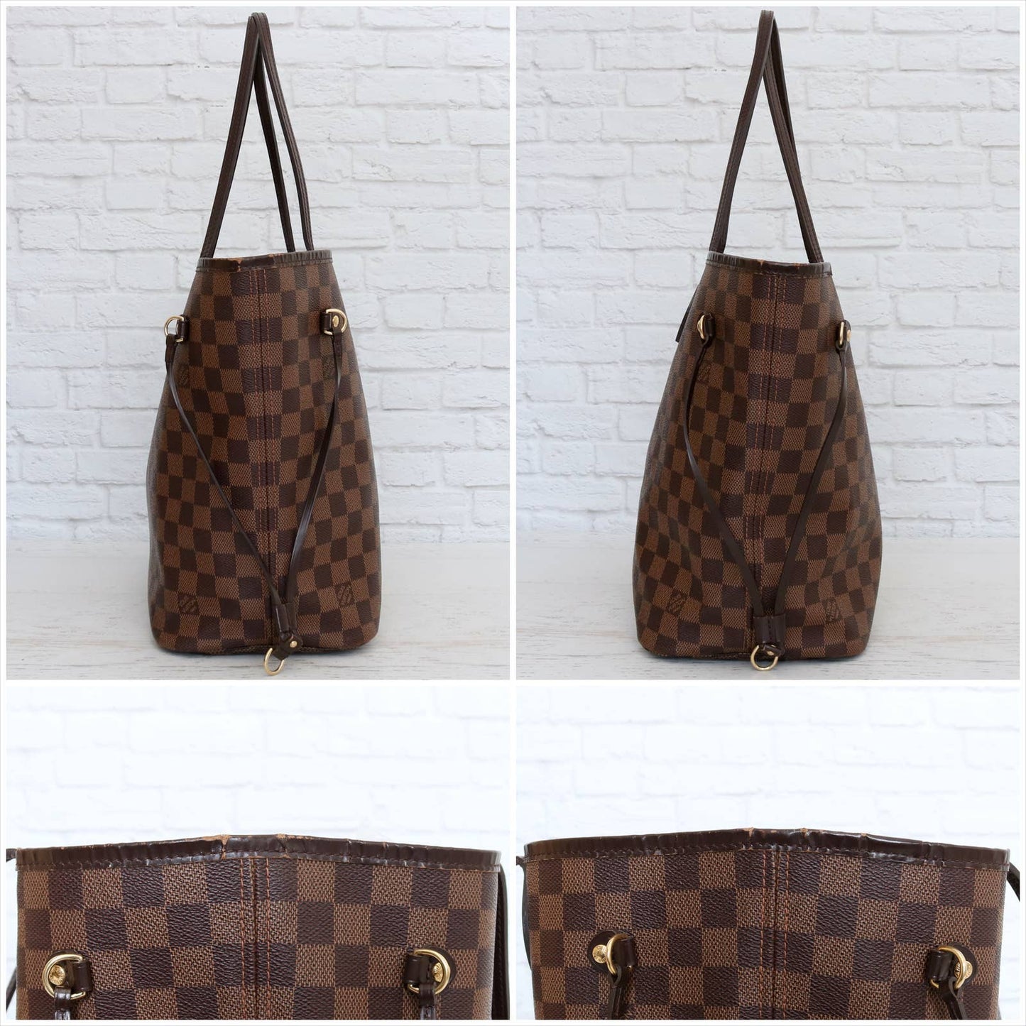 Louis Vuitton Neverfull MM Damier Ebene Tote in Box & Dust Bag