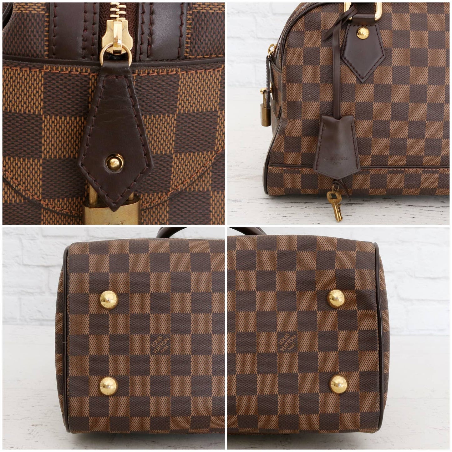 Louis Vuitton Duomo Damier Ebene Boston Satchel