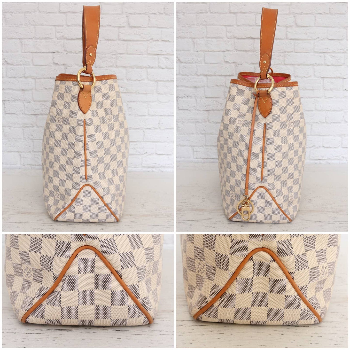 Louis Vuitton Delightful MM Damier Azur Tote with Box