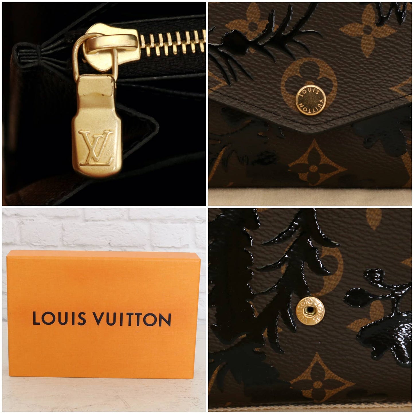 Louis Vuitton Sarah Blossom Noir Wallet Monogram Card Limited Edition