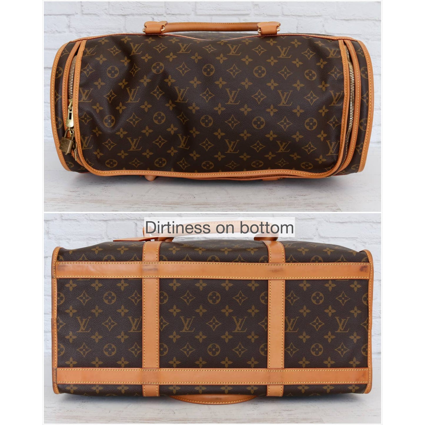 Louis Vuitton Dog Bag 50 Sac Chien Monogram Carrier/Travel Satchel