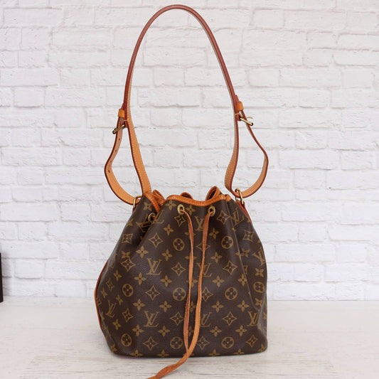 Louis Vuitton Petit Noé Monogram Small Bucket Shoulder Bag