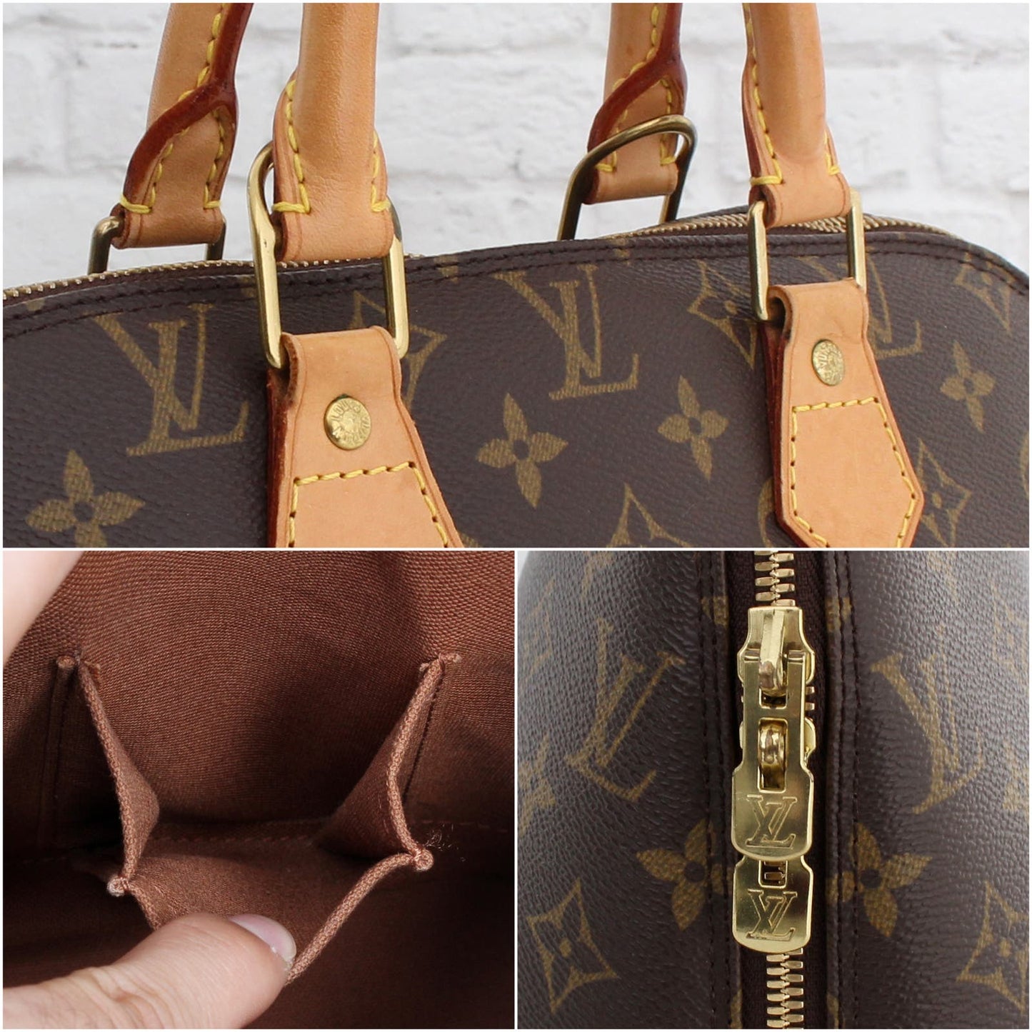 Louis Vuitton Alma MM Monogram Satchel