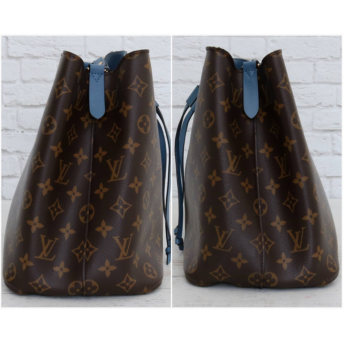 Louis Vuitton NéoNoé MM Monogram Blue Bucket Shoulder & Crossbody