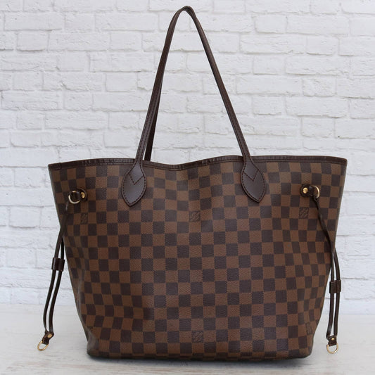 Louis Vuitton Neverfull MM Damier Ebene Tote