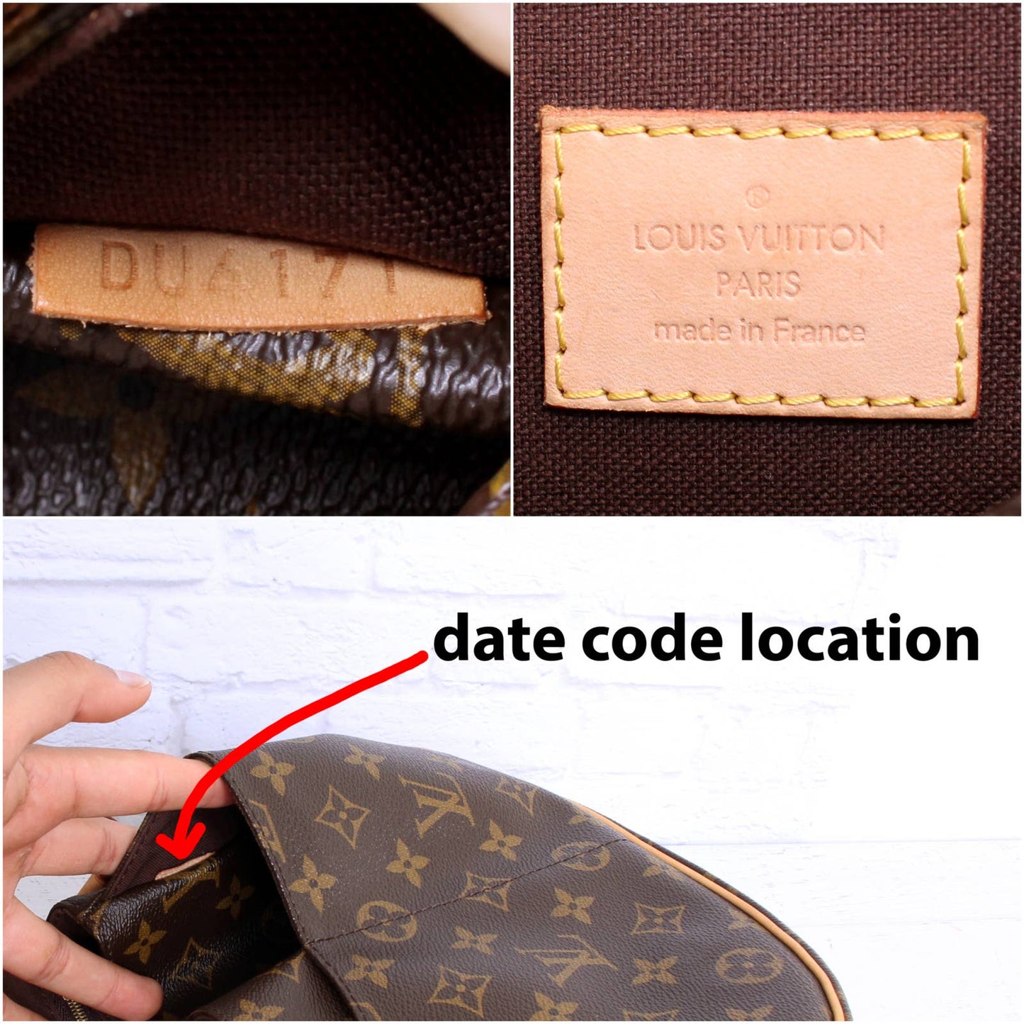 Louis Vuitton Menilmontant PM Crossbody Monogram Handbag Messenger Zip