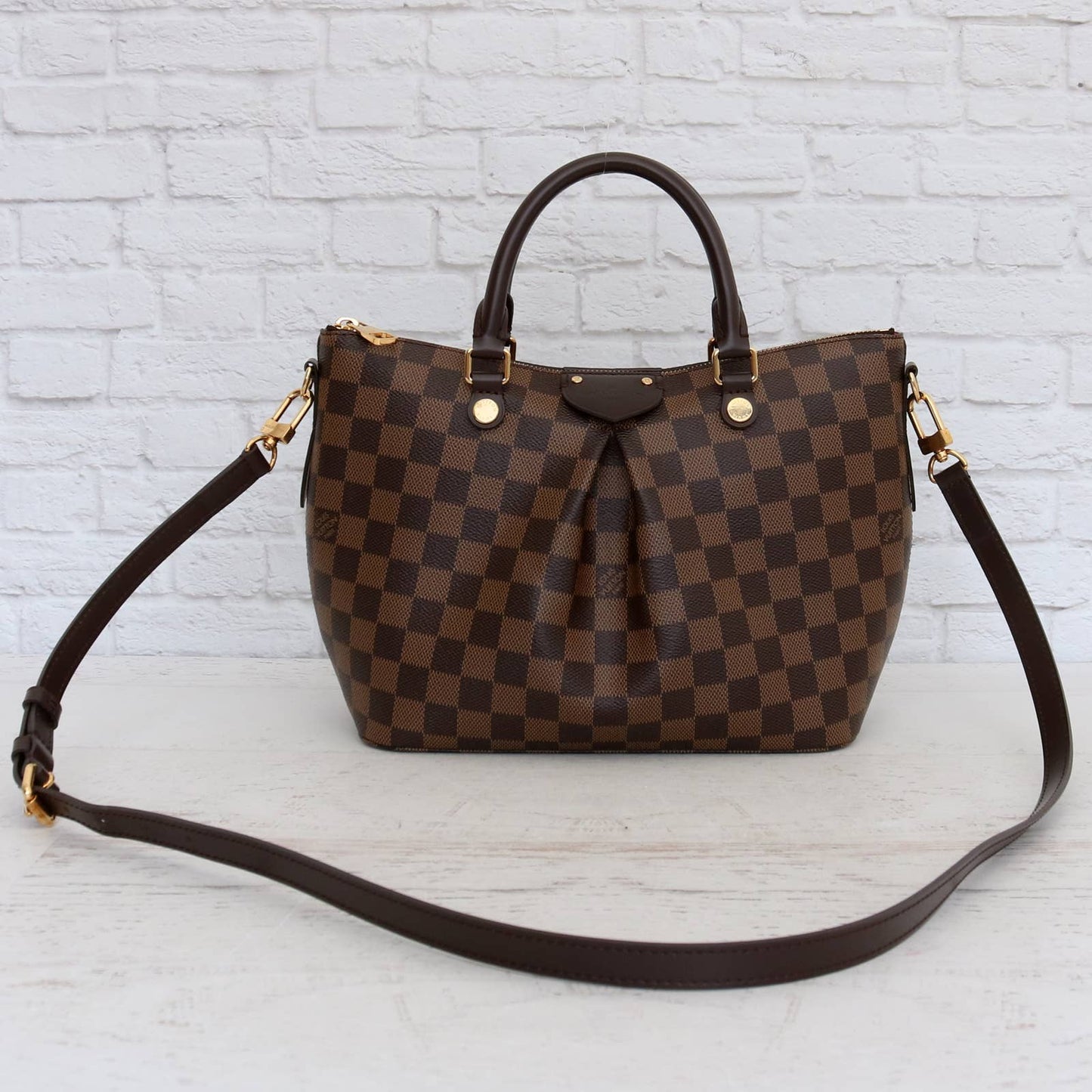 Louis Vuitton Siena PM Damier Ebene Crossbody with Box & Dust Bag