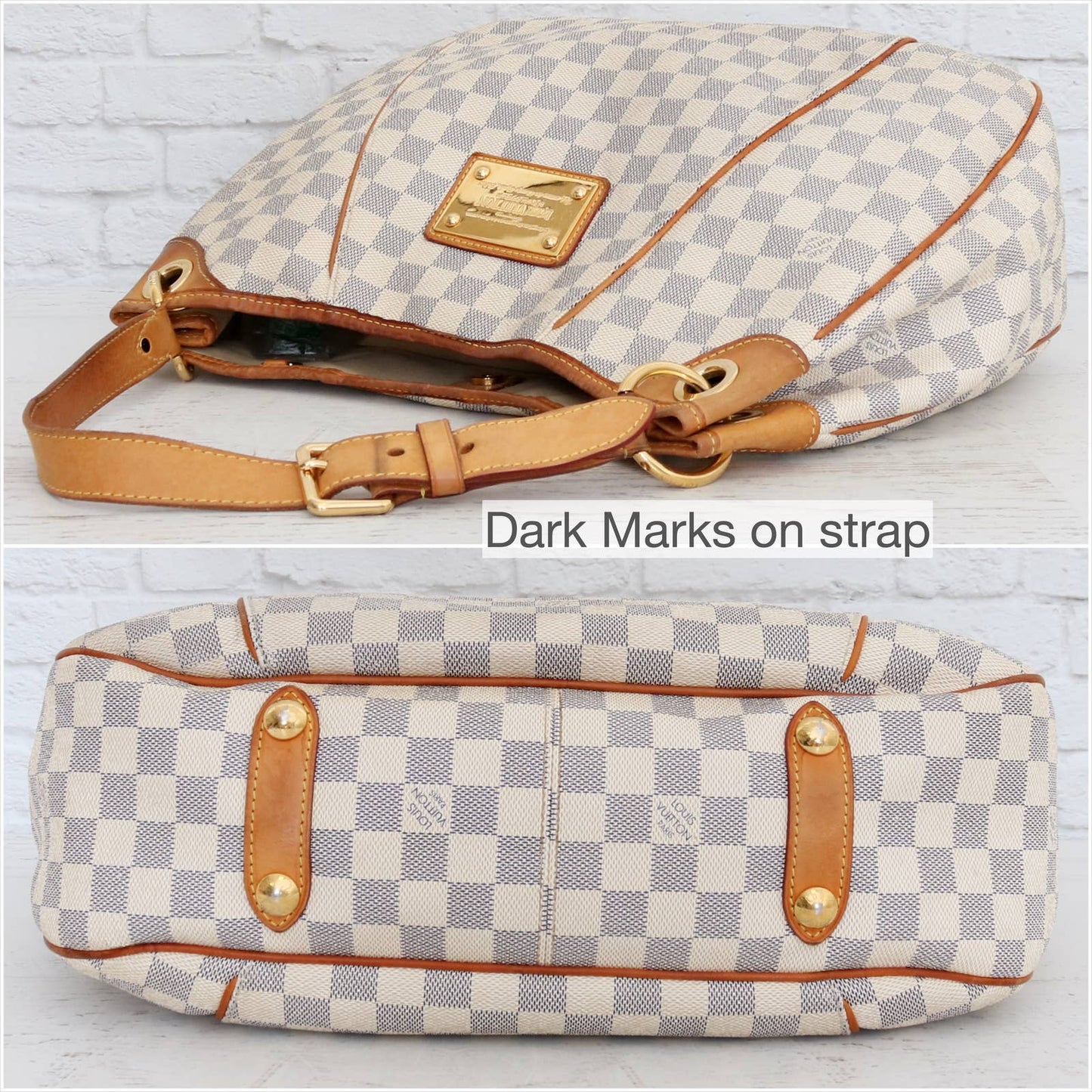 Louis Vuitton Galliera PM Damier Azur Hobo Shoulder Bag