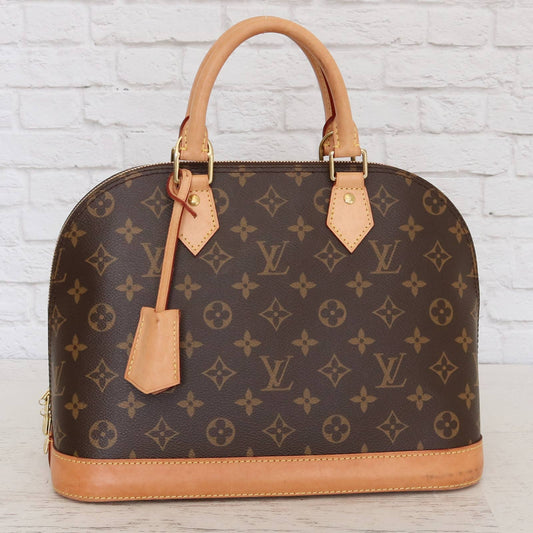 Louis Vuitton Alma PM Monogram New Style Satchel Leather Purse