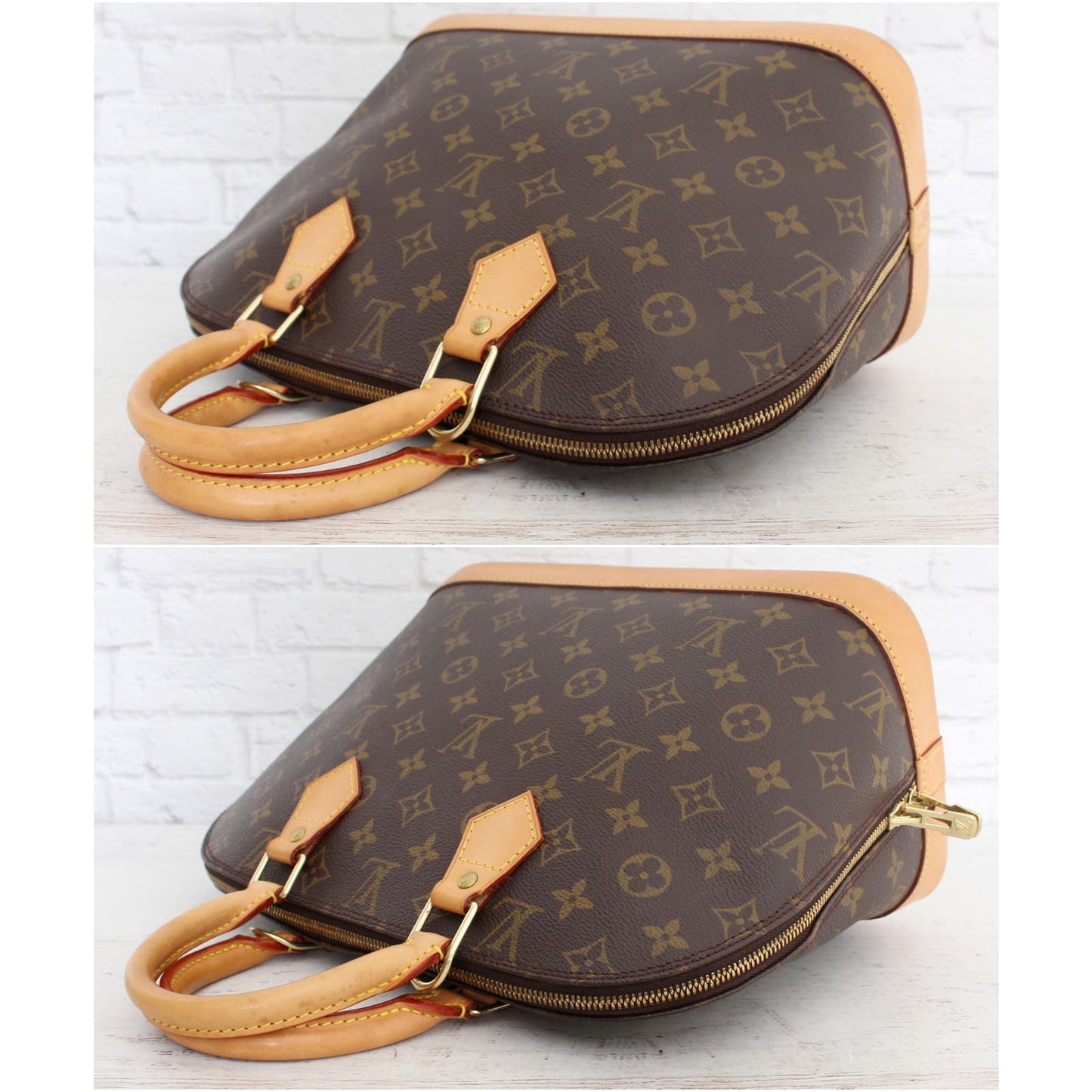 Louis Vuitton Alma MM Monogram Satchel Tote