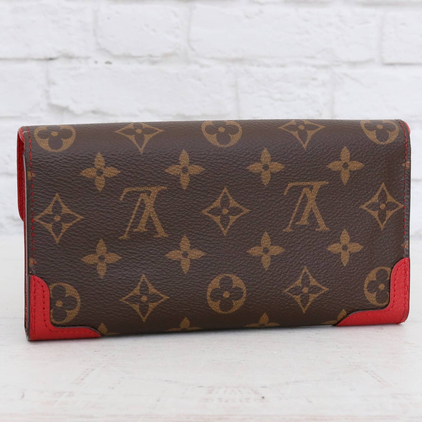 Louis Vuitton Sarah Retiro Wallet Monogram Leather Card Brown Women LV