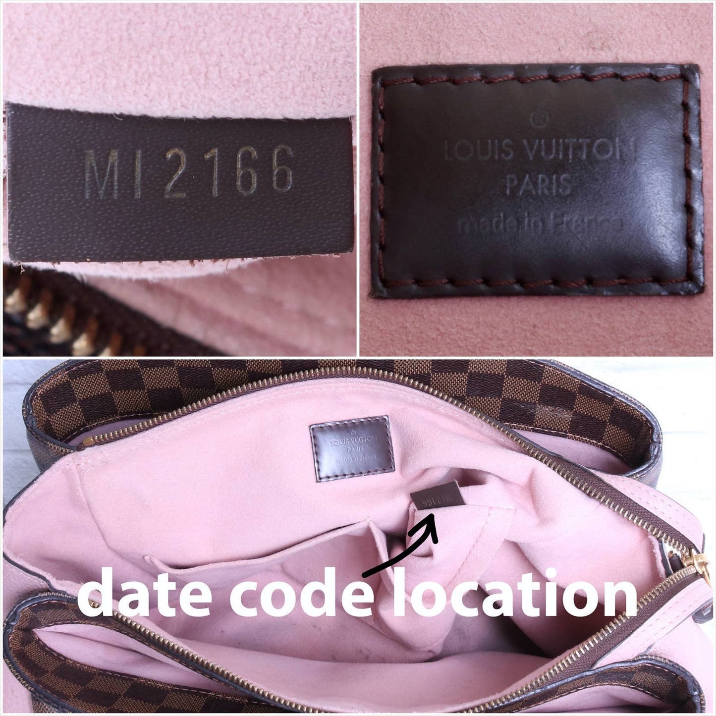 Louis Vuitton Normandy Magnolia Damier Ebene Satchel Shoulder Bag Zip