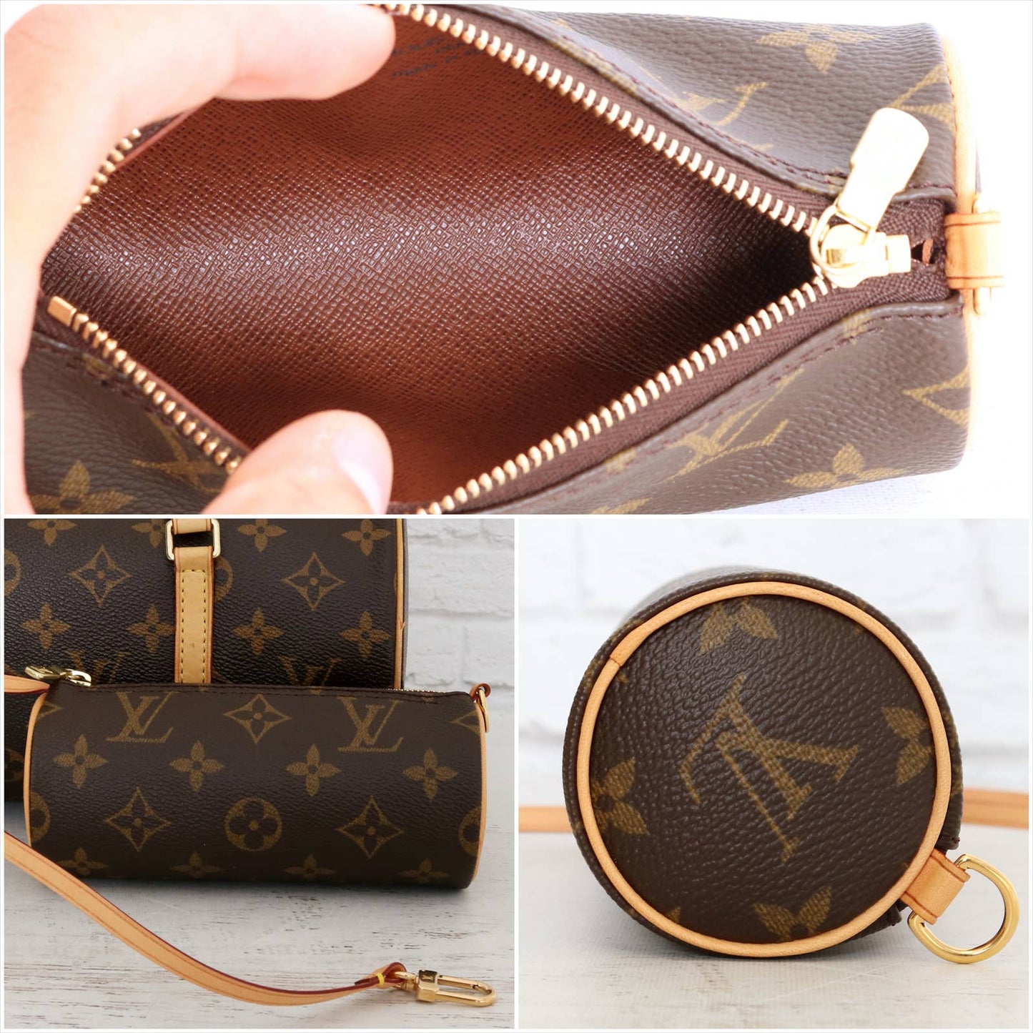 Louis Vuitton Papillon 30 Monogram with Pouch Satchel Brown Handbag LV