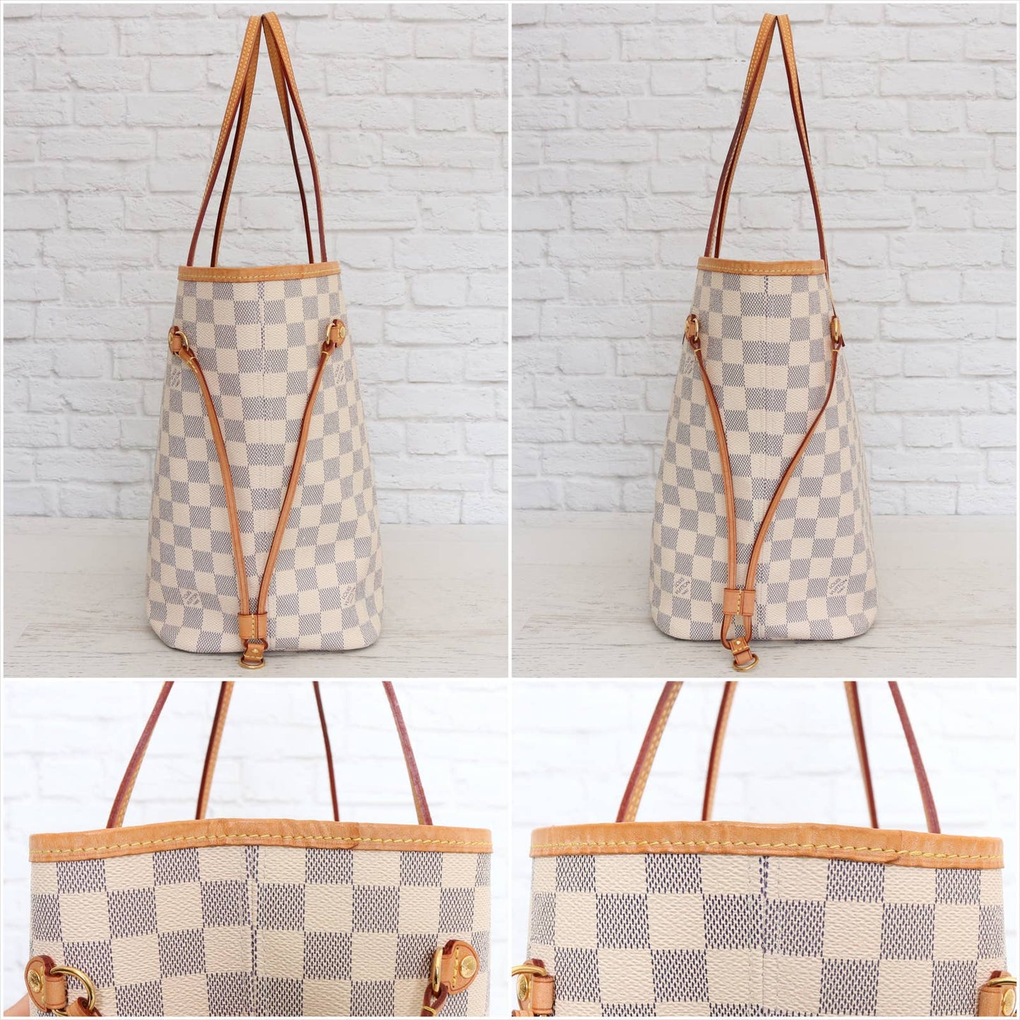 Louis Vuitton Neverfull MM with Pouch Damier Azur