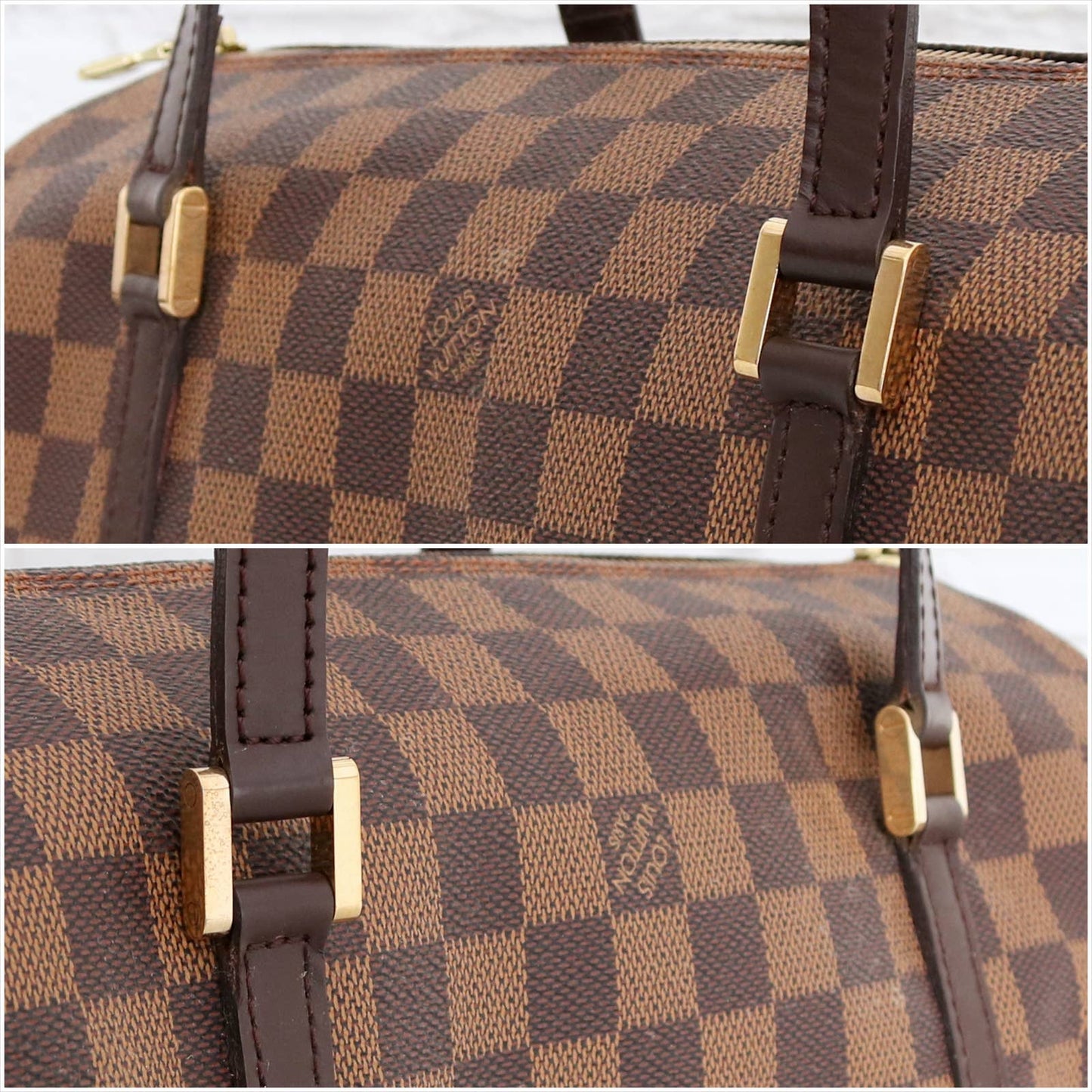 Louis Vuitton Papillon 30 Damier Ebene Satchel Purse