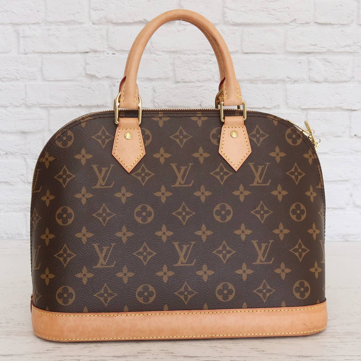 Louis Vuitton Alma PM Monogram New Style Satchel Leather Purse